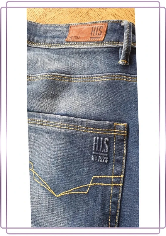 Calça jeans reta H.I.S, nova – photo 3